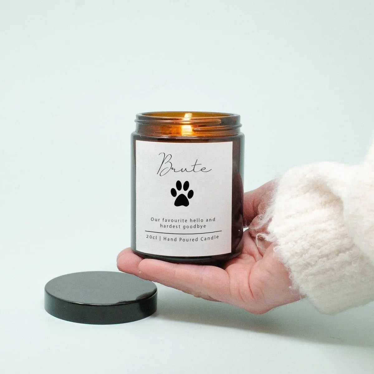 Personalised Pet Loss Candle, Pet In Memory Candle, Loss Candle, In Loving Memory Pet Gift, Loss Gift, Dog Loss Candle, Cat Loss, Brown Jar - Amy Lucy