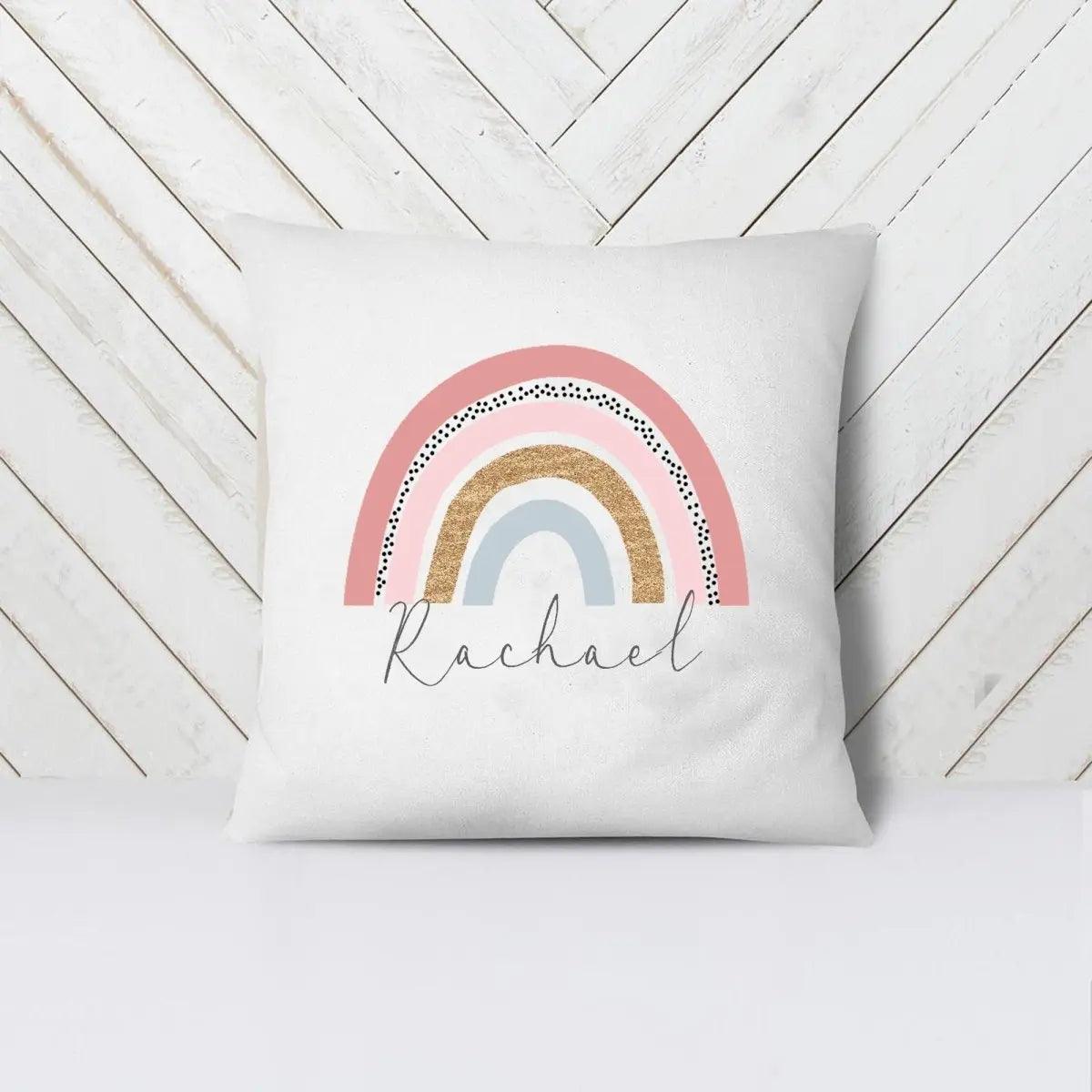 Personalised Rainbow Cushion, Personalised Rainbow Bedroom Decor, Teen Rainbow Decor, Rainbow Custom Room Decor, Rainbow Gifts, Lockdown - Amy Lucy