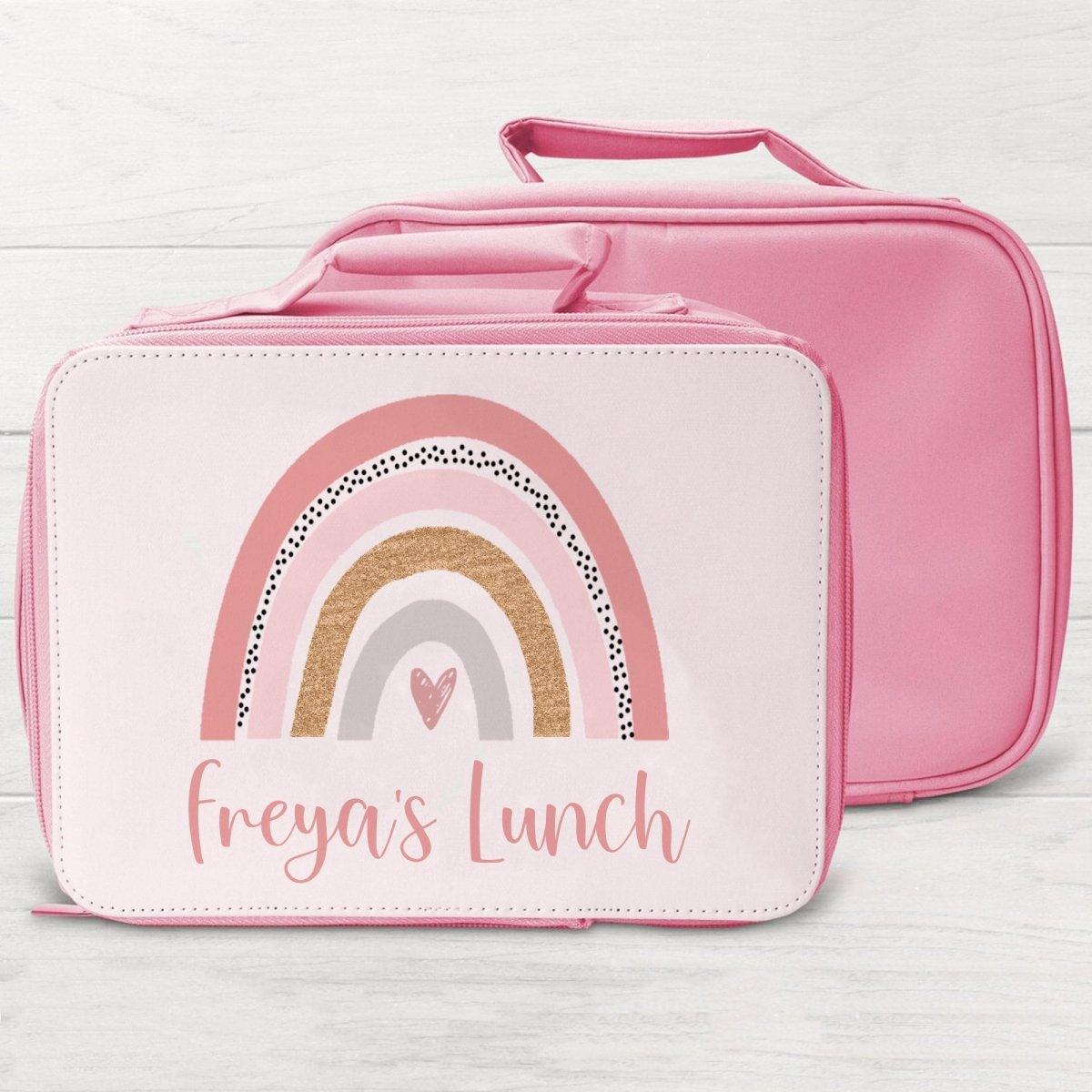 Personalised Rainbow Lunch Bag, Rainbow School Lunch Bag, Rainbow Cooler Bag, Girls School Lunch Bag Children Student, Lunch Bag School - Amy Lucy