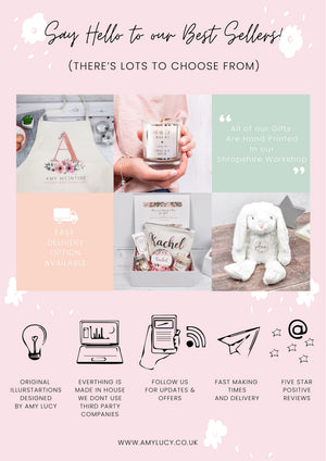 Personalised Rainbow New Baby Candle Gift with gift presentation details