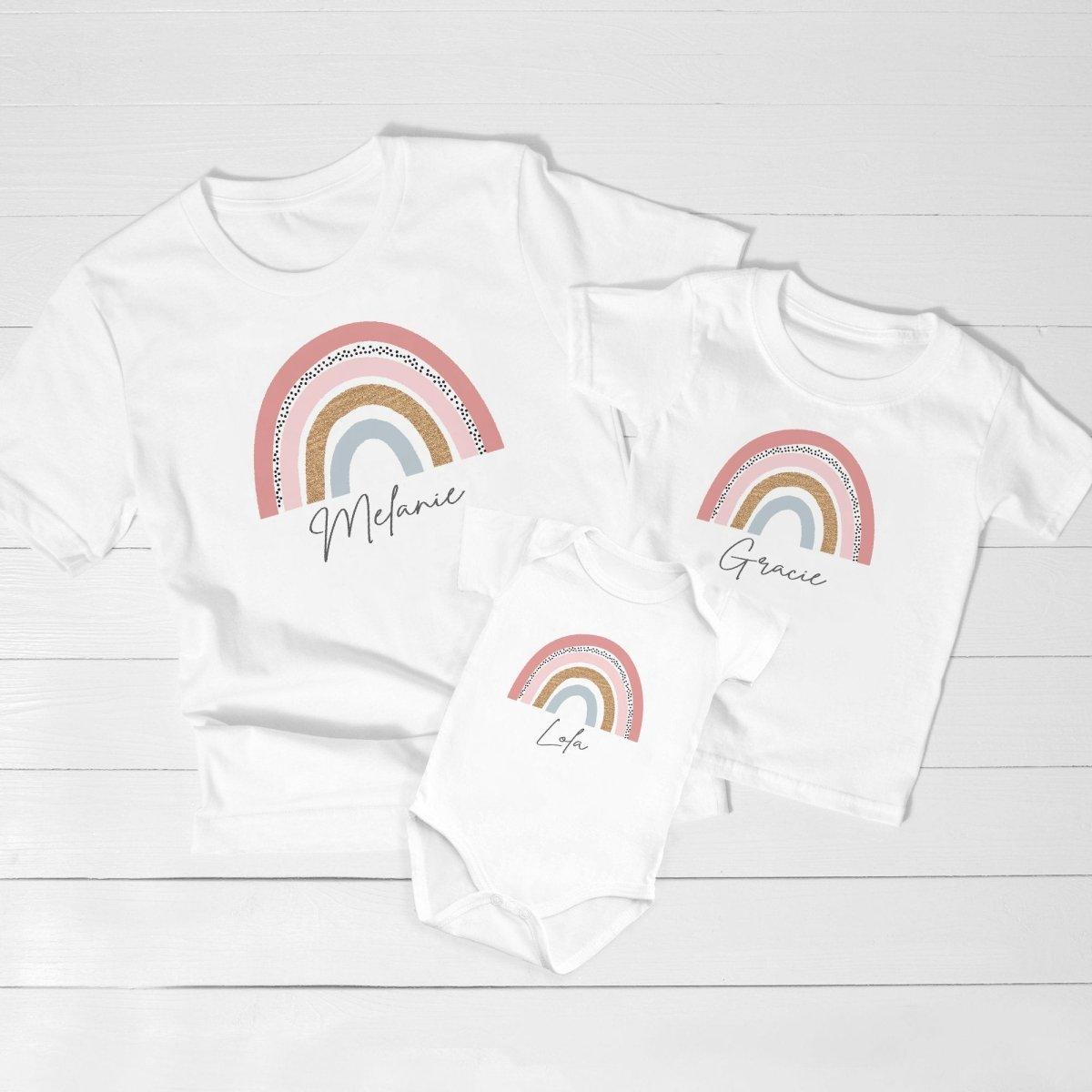 Personalised Rainbow T-shirt, Personalised Rainbow Top, Rainbow Lounge T-shirt, Lounge-wear Tops, Rainbow Clothes, Rainbow Gifts, - Amy Lucy