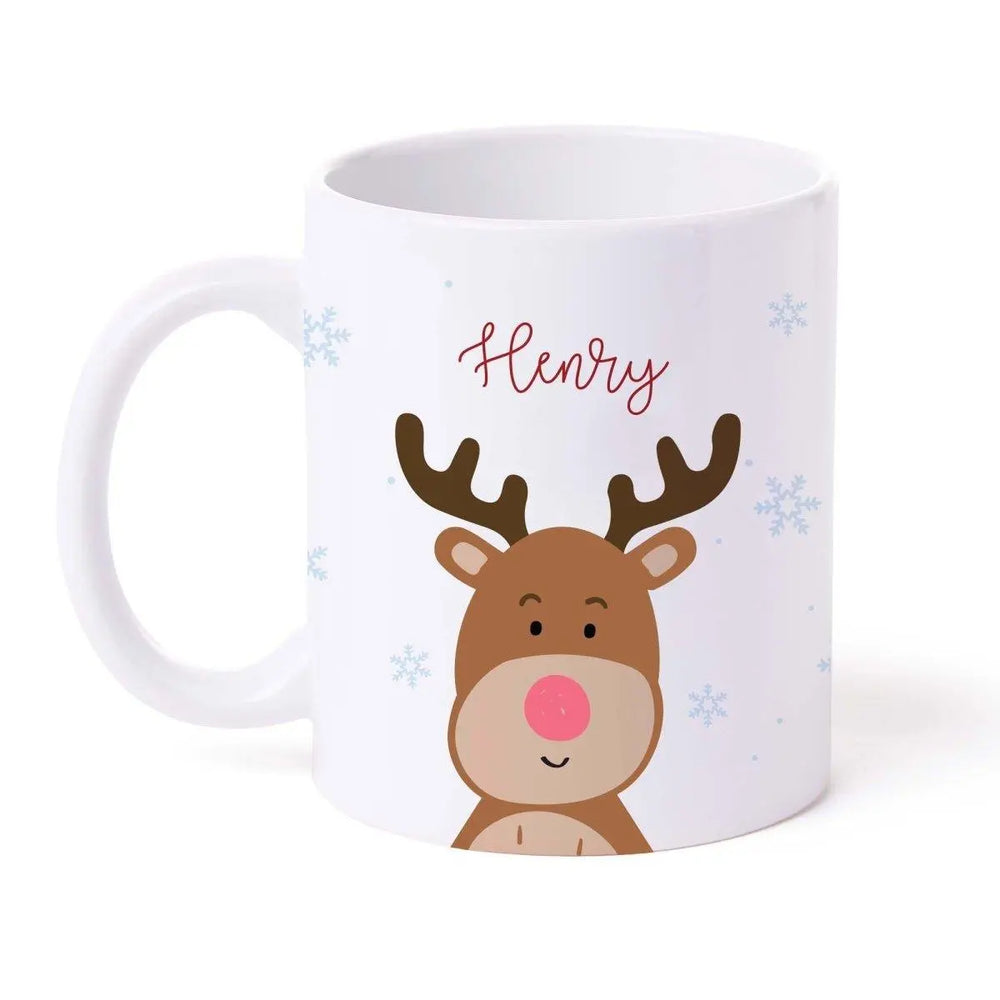 Personalised Reindeer Mug, Reindeer Gift, Stocking Filler Mug, Christmas Eve Box Filler, Kids Mug, Christmas Mug, Xmas Mug, Christmas Decor - Amy Lucy