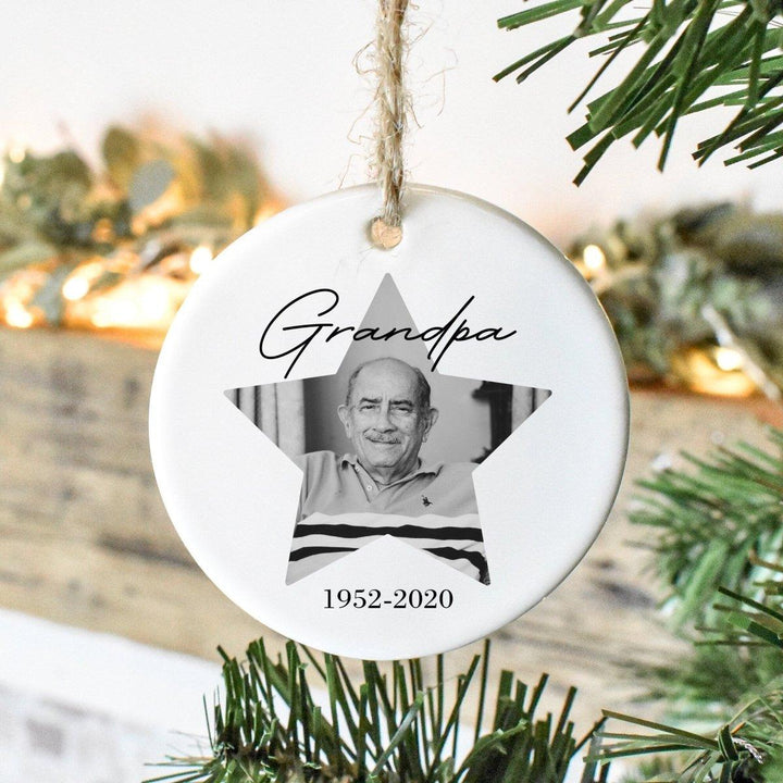 Personalised Remembrance Bauble, Custom Christmas Bereavement Gift, Lost Loved One Bauble, Loving Memory Decoration, Your Image Memorial - Amy Lucy