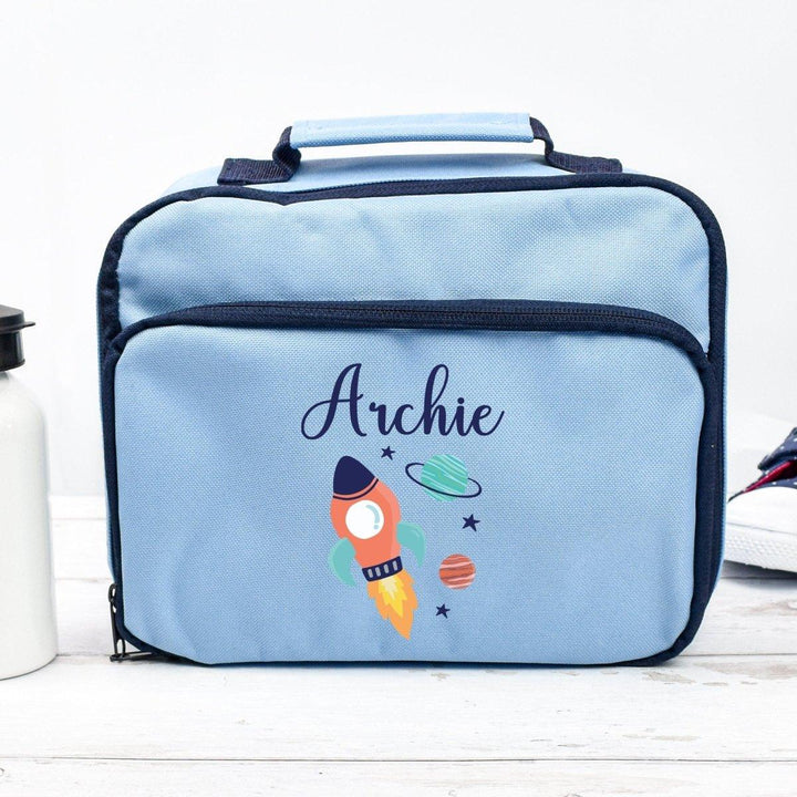 Personalised Rocket Lunch Bag, Space School Lunch Bag, Kids Space Cooler Bag, Boys School Lunch Bag Children Student, Back To School - Amy Lucy