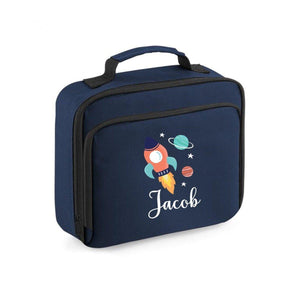 Personalised Rocket Lunch Bag, Space School Lunch Bag, Kids Space Cooler Bag, Boys School Lunch Bag Children Student, Back To School - Amy Lucy