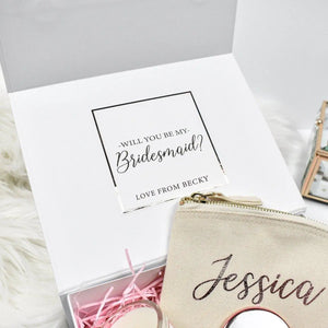 Personalised Rose Gold Bridesmaid Proposal Gift Box, Luxury Filled Thank You Bridesmaid Box, Bridesmaid Gift Set, Wedding Thank You Gifts, - Amy Lucy