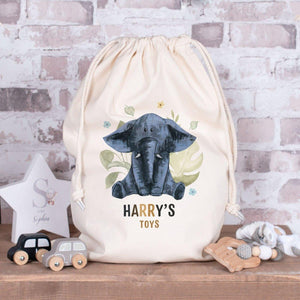 Personalised Safari Room Decor, Scandi Baby Room Decor, Jungle Scandinavian Room Decorations, Jungle Toy Storage, Lion Cushion, Elephant - Amy Lucy