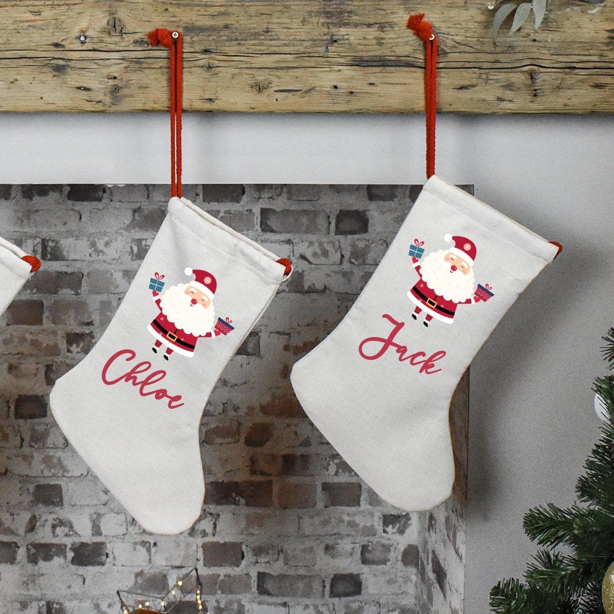 Personalised Santa Stocking, Personalised Christmas Stockings, Family Christmas Stockings, Name Stockings, Christmas Family Decorations - Amy Lucy