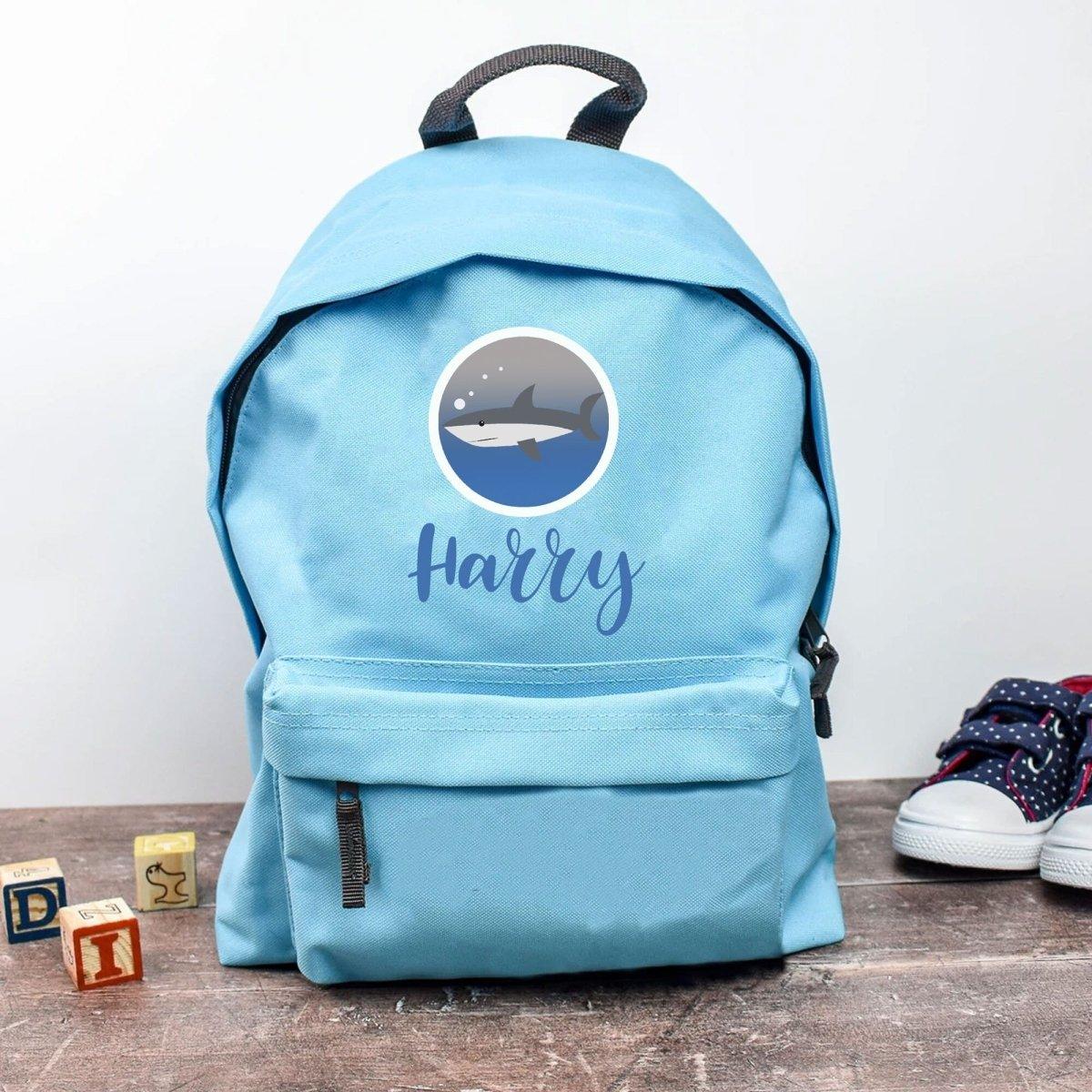 Personalised Shark Backpack Shark School Bag Kids Shark Rucksack Boys School Backpack Kids Children Student Backpack Back To School