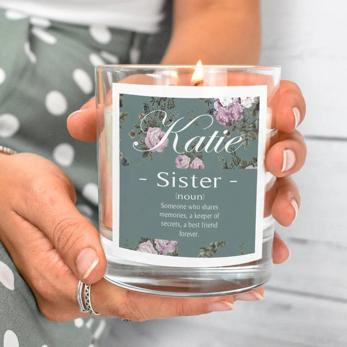 Personalised Sister Gift, Best Sister Gift Candle, Sister Candle Custom Candle, Sister Poem Gift Candle, Personalised Candle, Gift For Her, - Amy Lucy