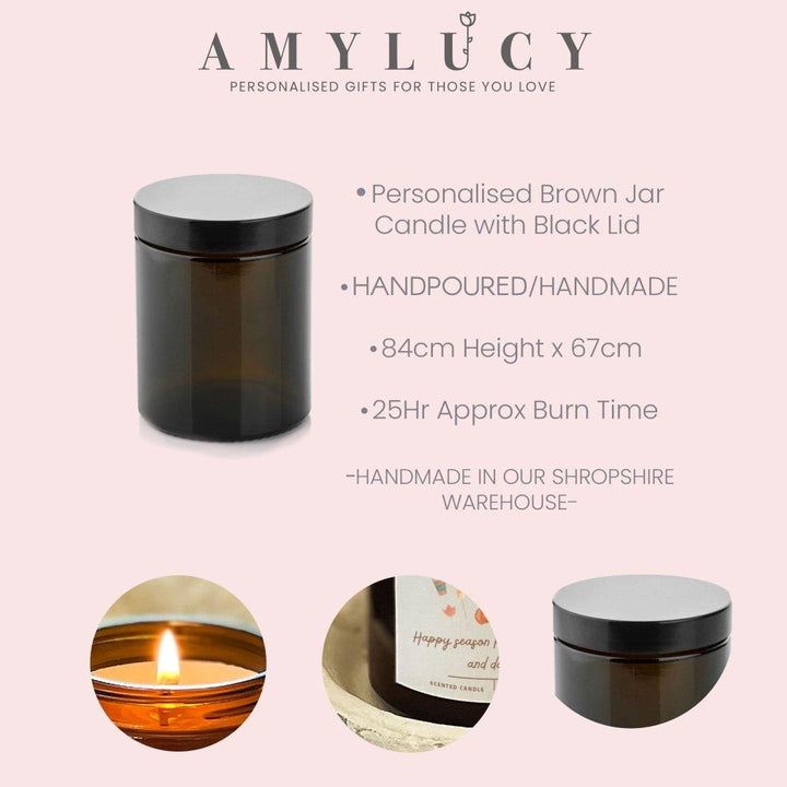 Personalised Snuggle Season Candle, Autumn Candle, Fall Season Candle, Autumn Vibes, Vegan Candle, Brown Jar Candle, Scented Candle, Fall - Amy Lucy