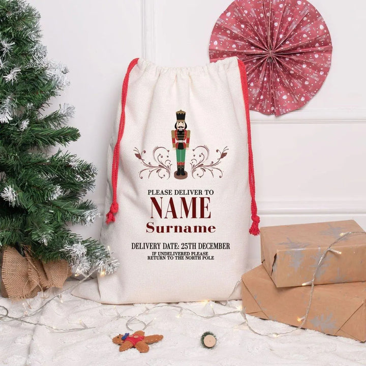 Personalised Soldier Sack, Christmas Sack, Child&#39;s Kids Christmas Gift Sack, Xmas Toy Soldier Bag, Santa Toy Bag, Soldier Toy Sack, - Amy Lucy