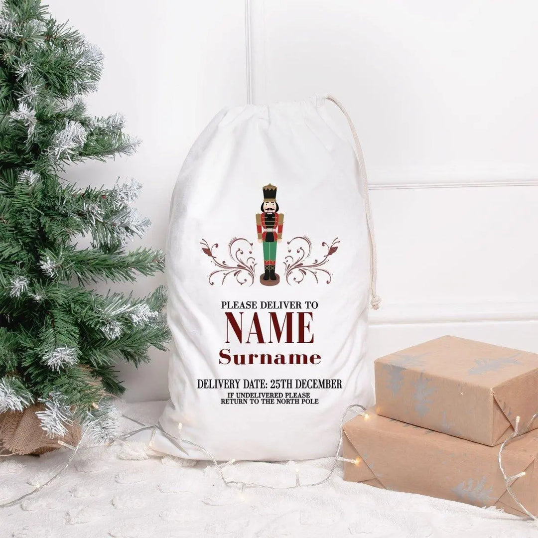 Personalised Soldier Sack, Christmas Sack, Child&#39;s Kids Christmas Gift Sack, Xmas Toy Soldier Bag, Santa Toy Bag, Soldier Toy Sack, - Amy Lucy