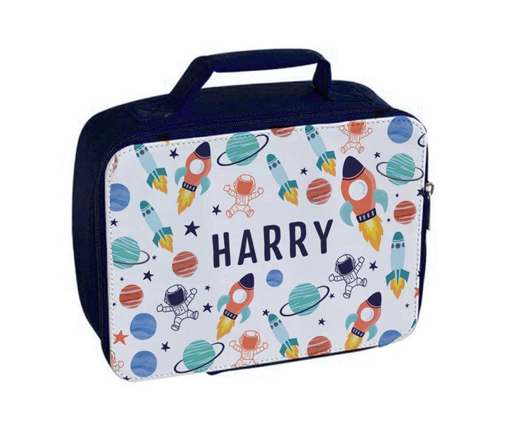 Personalised Space Lunch Box, Childs Space Lunch Bag, Rocket Boys Lunch Bag, Kids Space Lunch Bag, Nursery Lunch Bag, School Lunch Bag - Amy Lucy