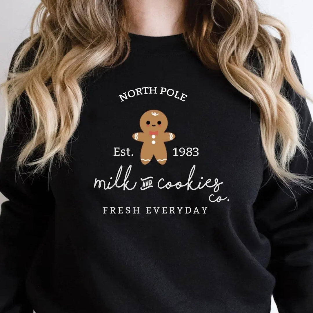 Personalised SWEATSHIRT GINGERBREAD MAN Christmas Jumper Red Christmas Jumper Snowmen Sweets Cozy Winter Cookie Xmas Gift Sweatshirts - Amy Lucy