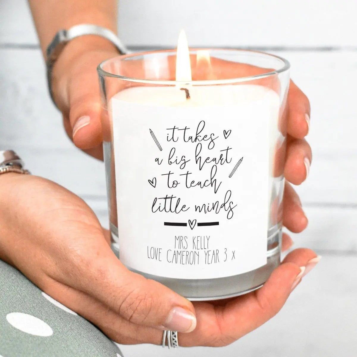 Personalised Teacher Candle, Teacher Gift Candle, Personalised Teacher Gifts, Personalised Candles, Teaching Assistant Gifts, Thank You Gift - Amy Lucy