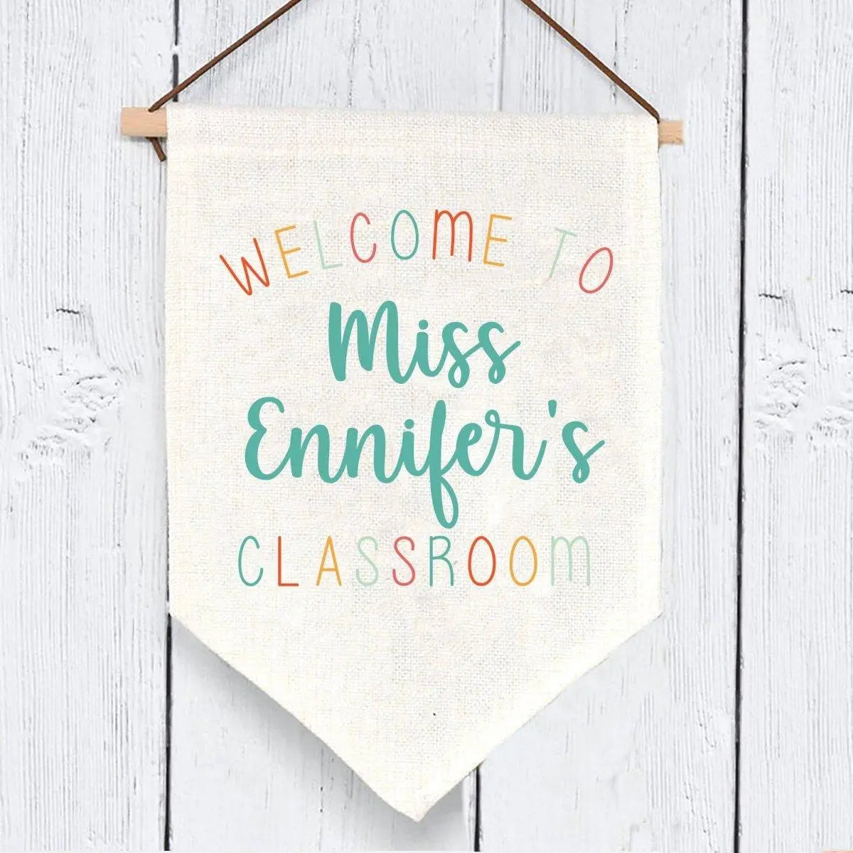 Personalised Teacher Class Room Flag, Teacher Gift, Personalised Teacher Gifts, Teacher Classroom Flag, Classroom Decor, Teacher Flag, Decor - Amy Lucy