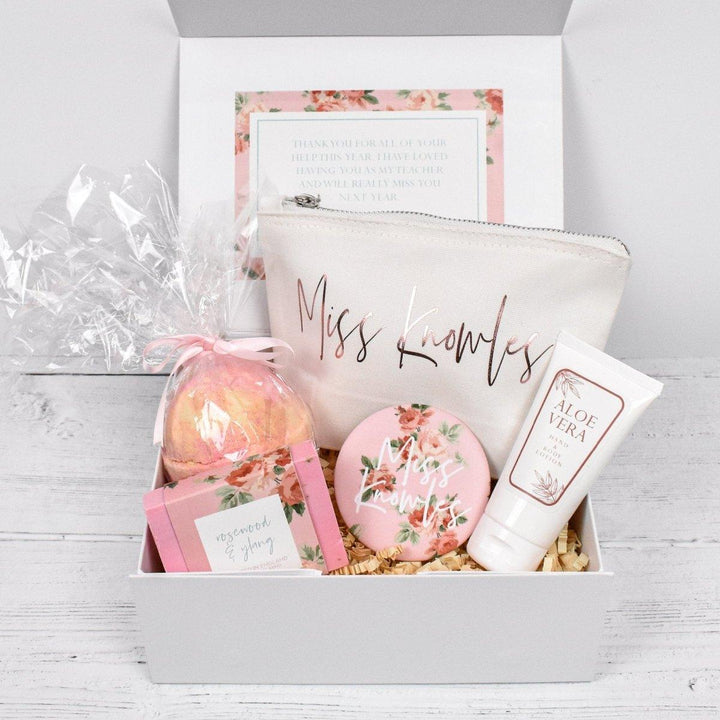 Personalised Teacher Gift Box, Filled Thank You Box, Teacher Gift Set, School Teacher Thank You Gifts, Filled Gift Set, Gift Box - Amy Lucy