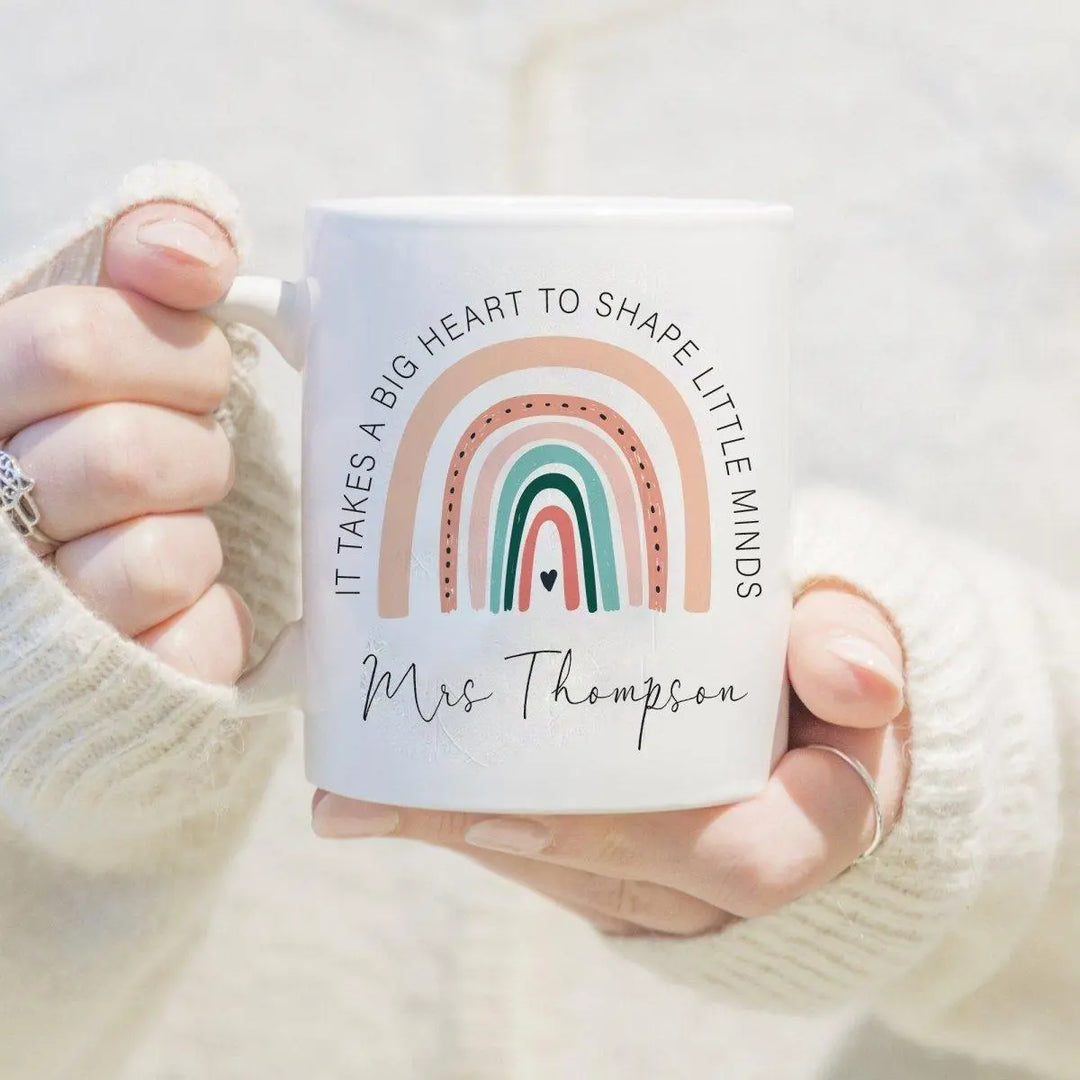 Personalised Teacher Mug, Teacher Gift, Personalised Teacher Gifts, Personalised Coffee Mug, Teaching Assistant Gift, Rainbow Mug, Rainbow - Amy Lucy