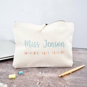 Personalised Teacher Pencil Case, Best Teacher Gift Pencil Case, Female Personalised Teacher Gifts, Personalised Pencil Case, Appreciation - Amy Lucy