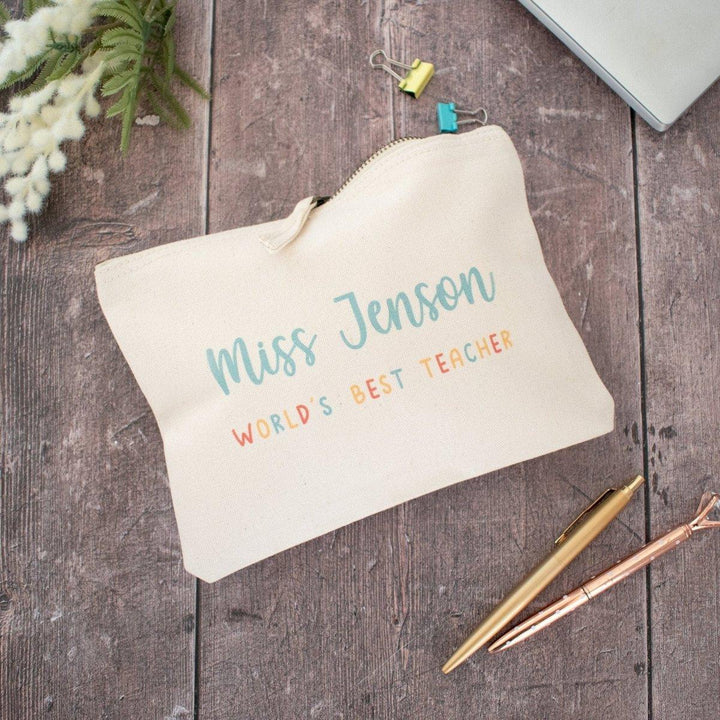 Personalised Teacher Pencil Case, Best Teacher Gift Pencil Case, Female Personalised Teacher Gifts, Personalised Pencil Case, Appreciation - Amy Lucy