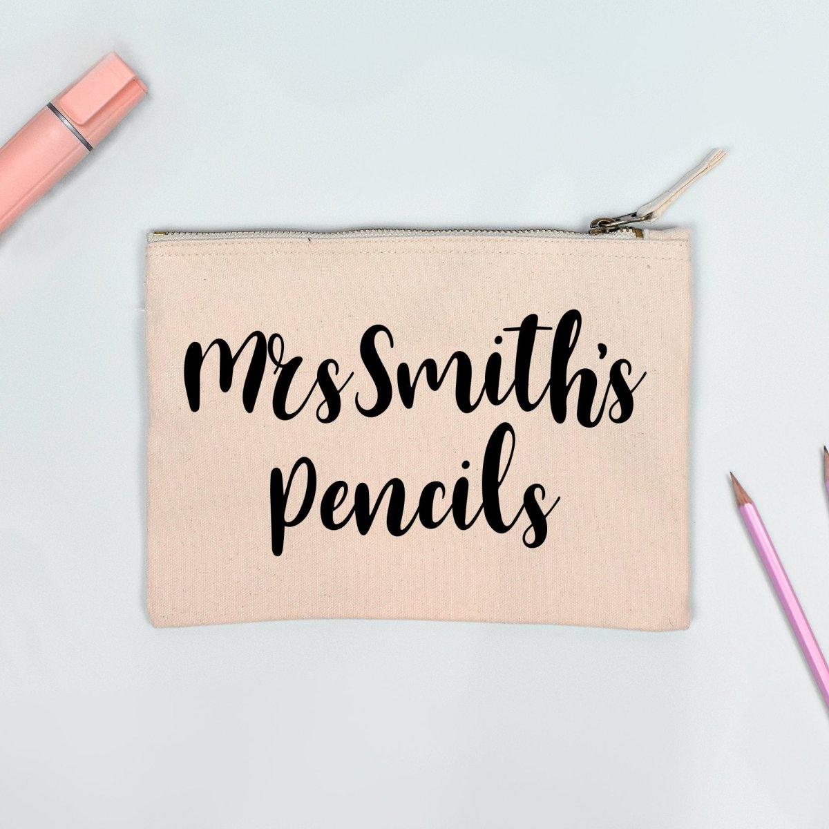Personalised Teacher Pencil Case, Male Teacher Gift Pencil Case, Female Personalised Teacher Gifts, Personalised Pencil Case, Appreciation - Amy Lucy