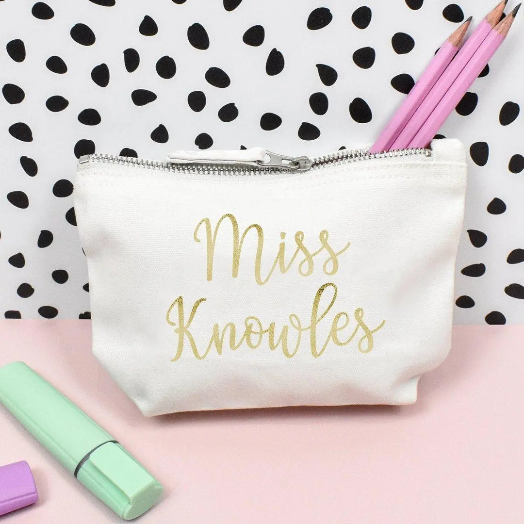 Personalised Teacher Pencil Case, Male Teacher Gift Pencil Case, Female Personalised Teacher Gifts, Teacher Gifts, Desk Gifts, Teacher - Amy Lucy