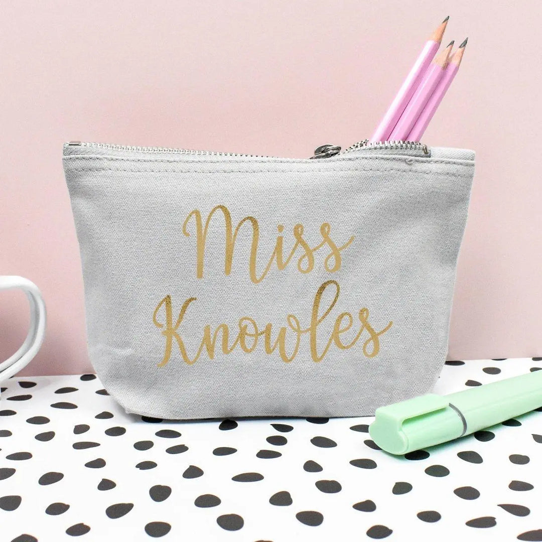 Personalised Teacher Pencil Case, Male Teacher Gift Pencil Case, Female Personalised Teacher Gifts, Teacher Gifts, Desk Gifts, Teacher - Amy Lucy