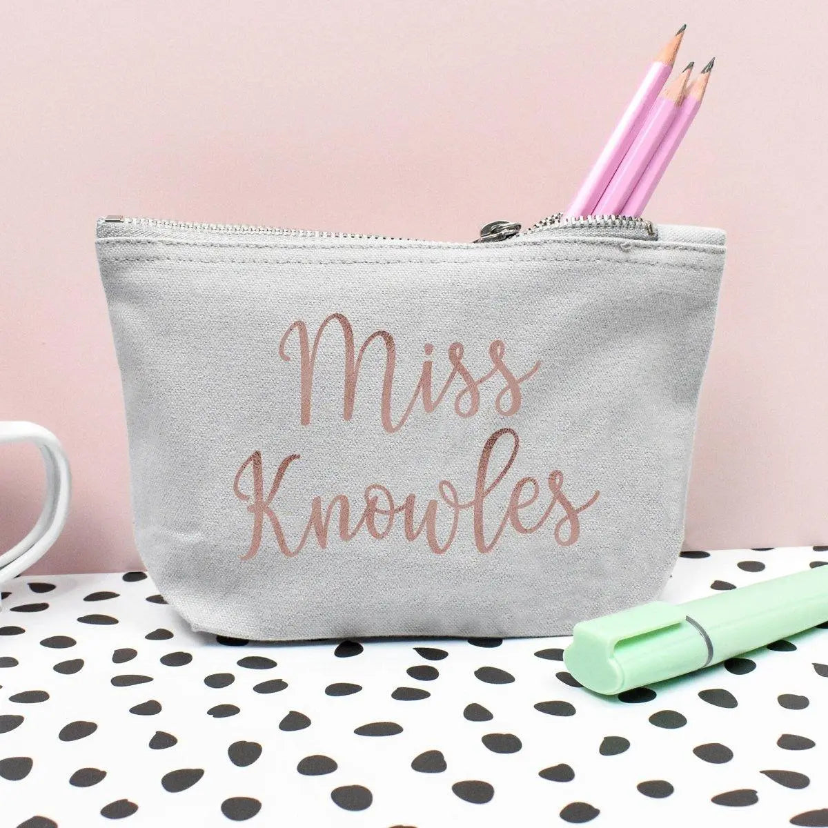 Personalised Teacher Pencil Case, Male Teacher Gift Pencil Case, Female Personalised Teacher Gifts, Teacher Gifts, Desk Gifts, Teacher - Amy Lucy