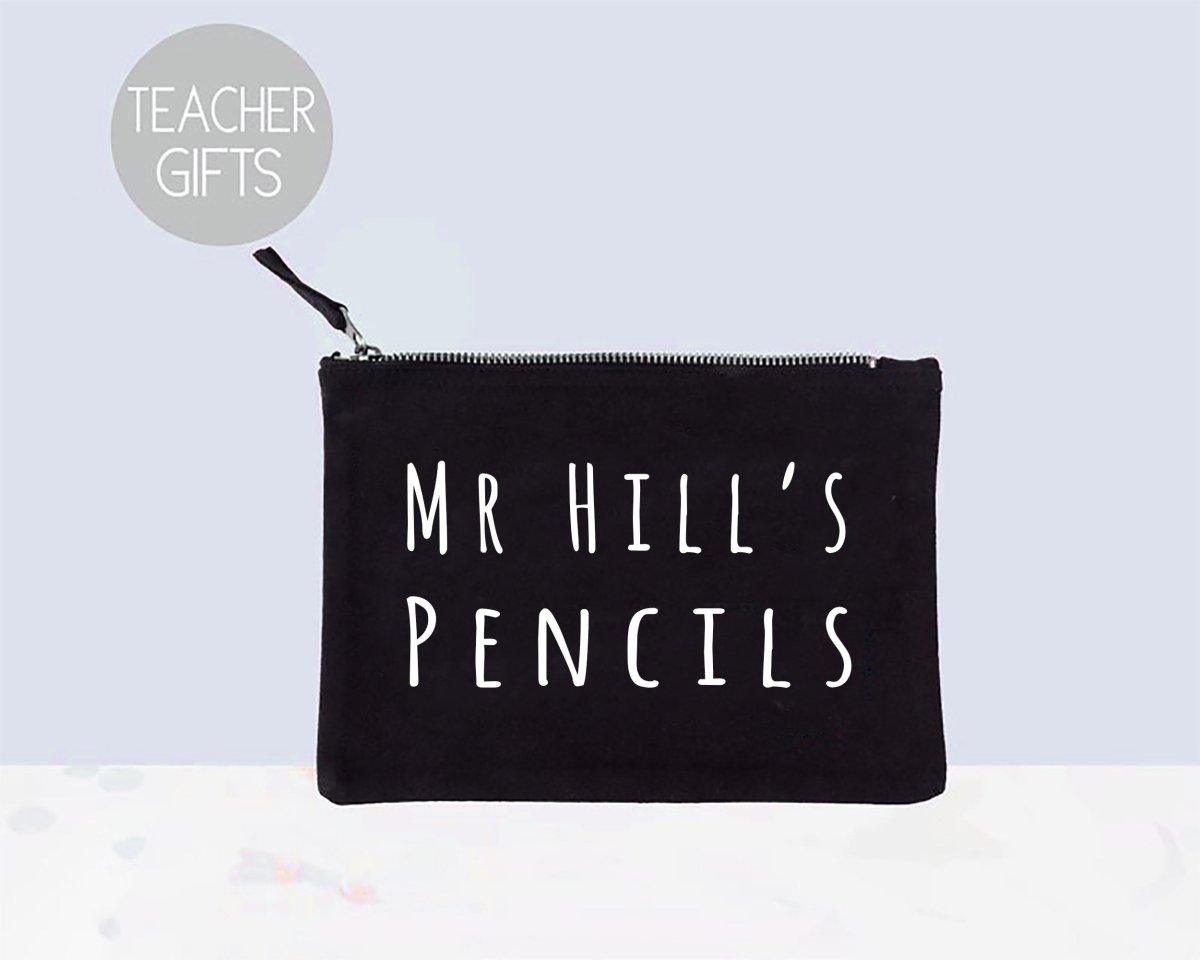 Personalised Teacher Pencil Case, Male Teacher Gift Pencil Case, Man Personalised Teacher Gifts, Personalised Pencil Case, Appreciation - Amy Lucy