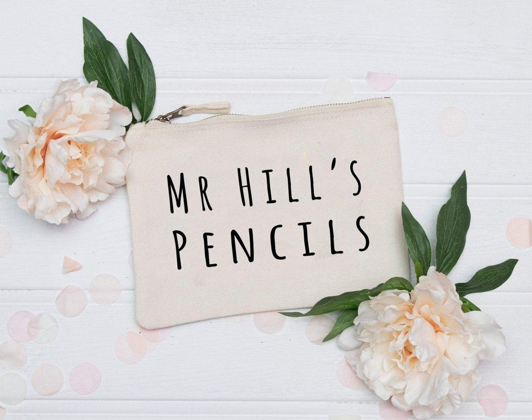 Personalised Teacher Pencil Case, Male Teacher Gift Pencil Case, Man Personalised Teacher Gifts, Personalised Pencil Case, Appreciation - Amy Lucy