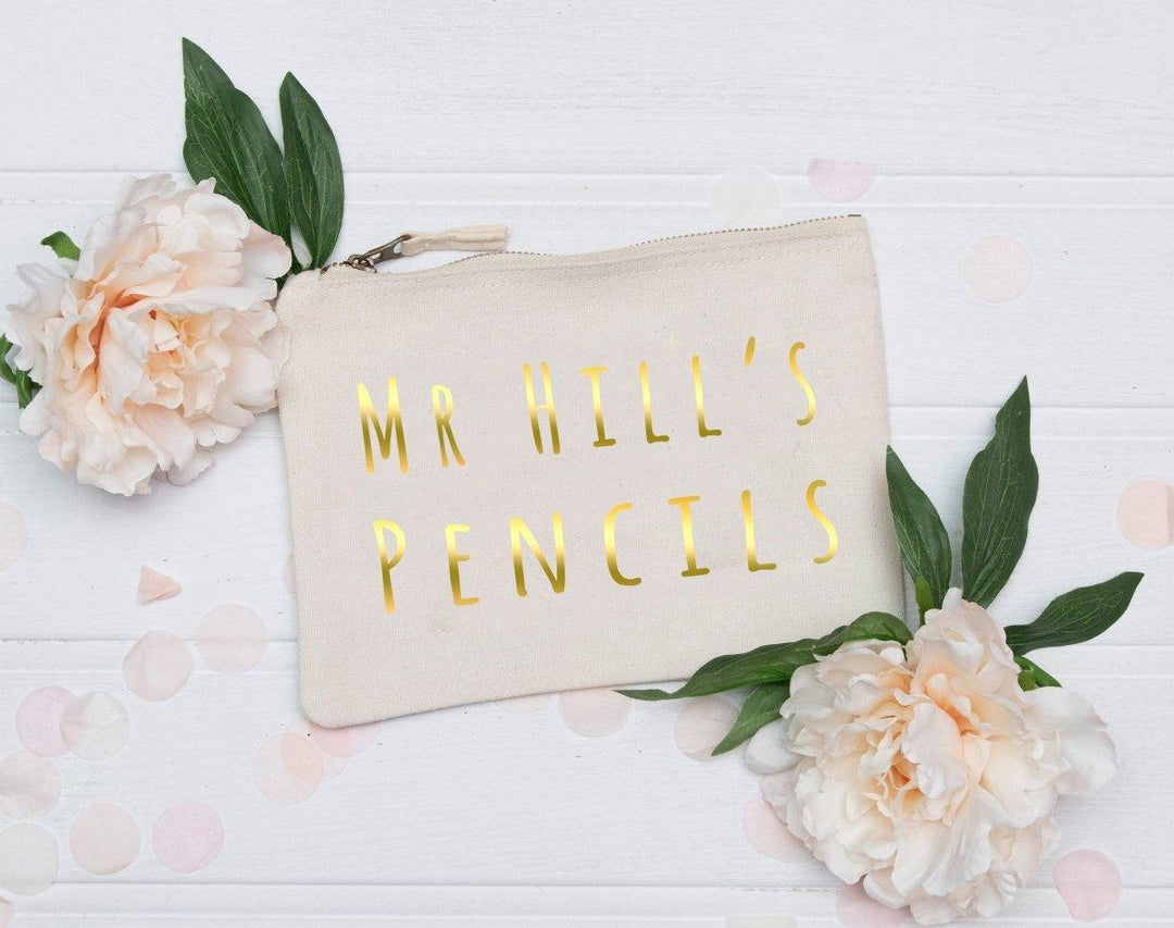 Personalised Teacher Pencil Case, Male Teacher Gift Pencil Case, Man Personalised Teacher Gifts, Personalised Pencil Case, Appreciation - Amy Lucy