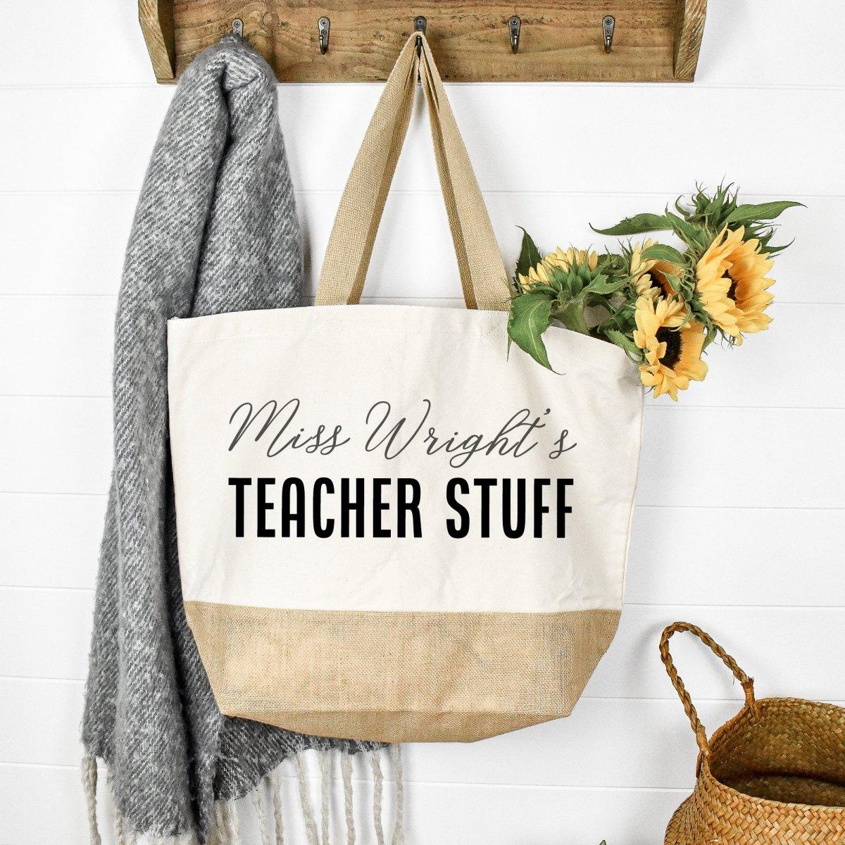 Personalised Teacher Tote Bag, Teacher Tote Bag, School Leaving Gift, Gift For Teacher, Teacher Gifts, Graduation Tote Bag Canvas, Teacher - Amy Lucy