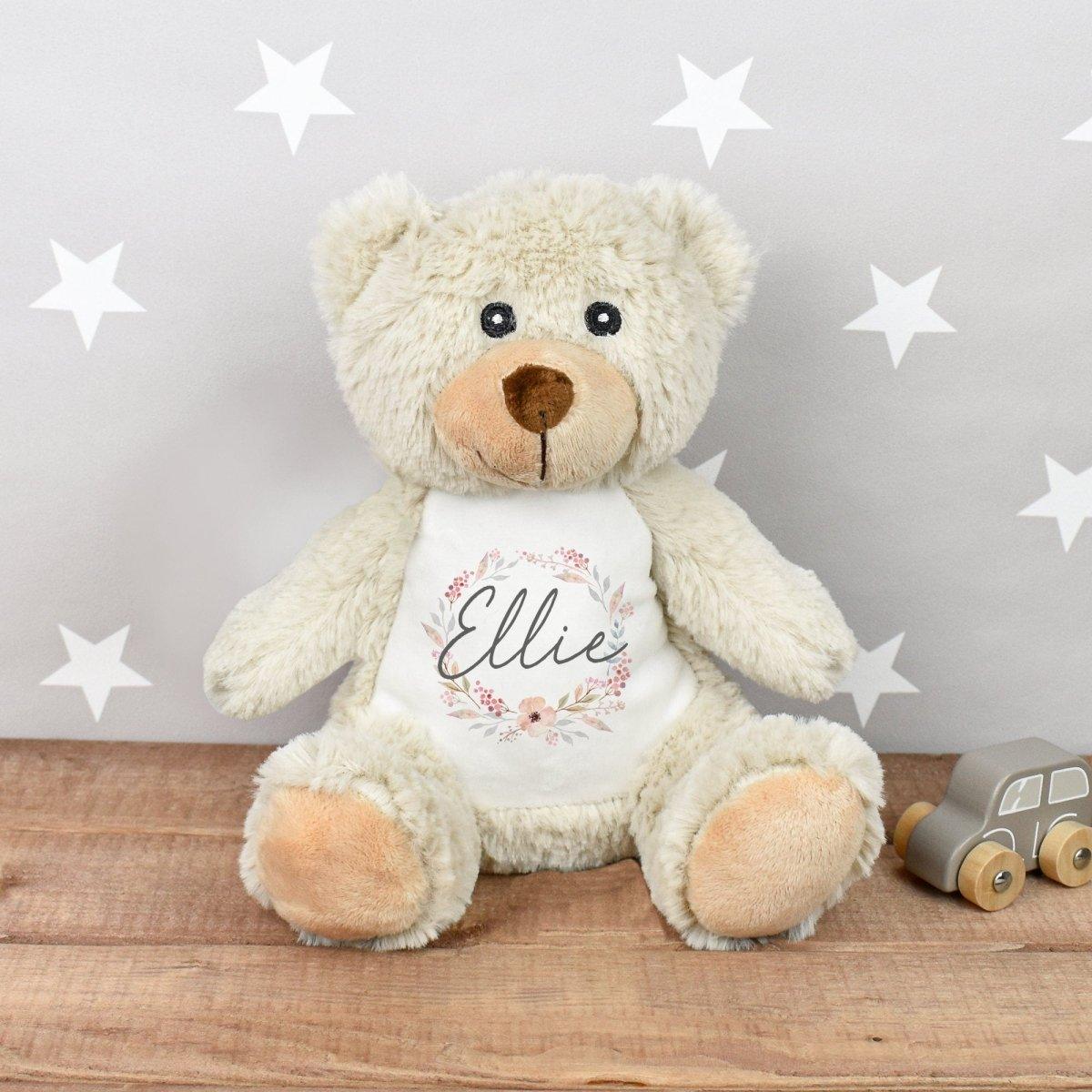 Personalised Teddy Bear, New Baby Gift, Customised Cuddly Toy, Baby Shower Gift, Baby Girl Gift, Baby Boy Gift, New Arrival Baby Gift, Teddy - Amy Lucy