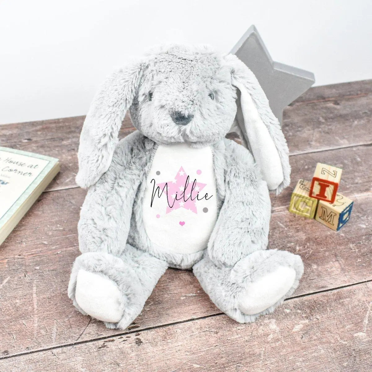 Personalised Teddy Easter Bunny Rabbit, Customised Plush Soft Toy, Your Name Teddy, Cuddly Toy, Girls and Boys Teddy Bear Custom Name - Amy Lucy
