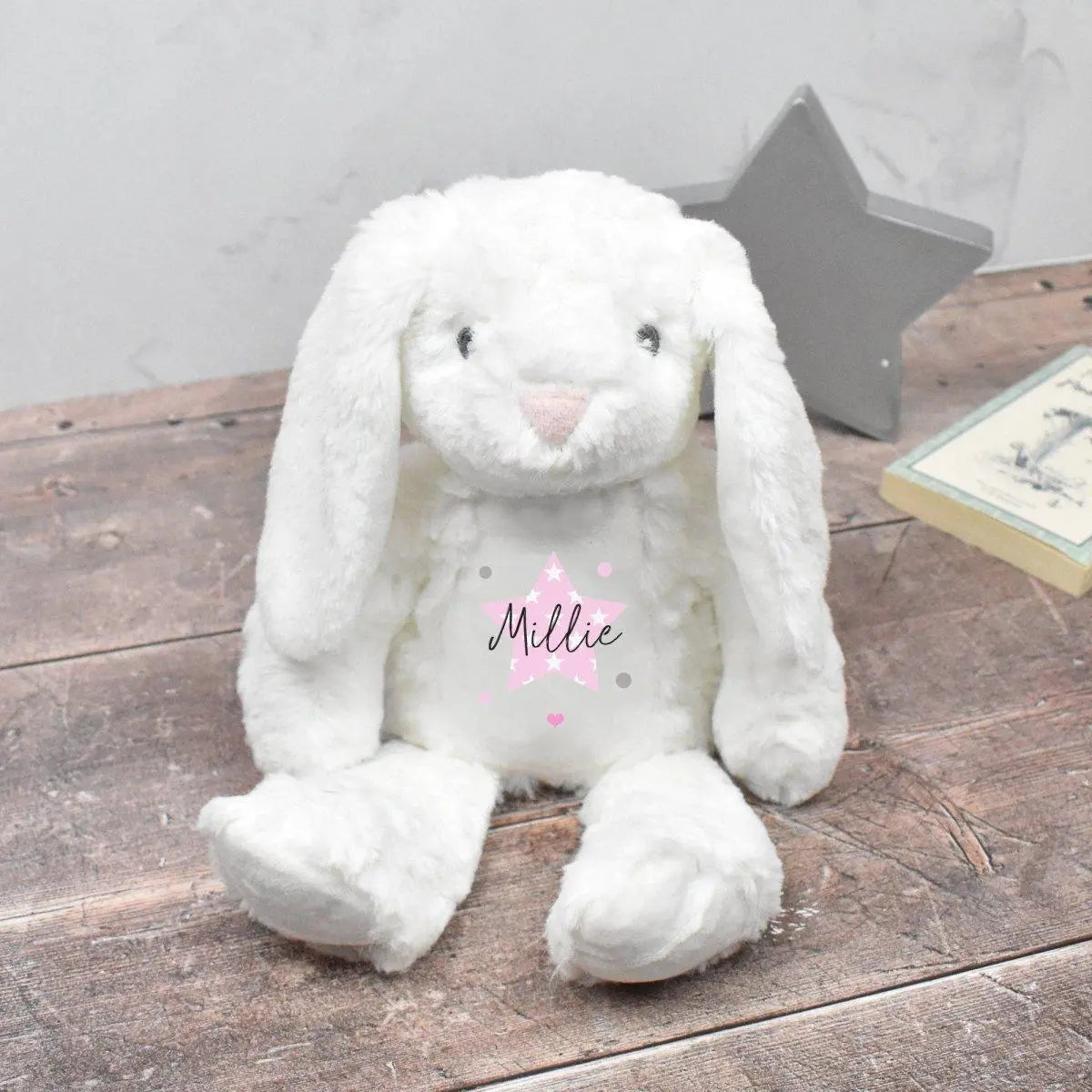 Personalised Teddy Easter Bunny Rabbit, Customised Plush Soft Toy, Your Name Teddy, Cuddly Toy, Girls and Boys Teddy Bear Custom Name - Amy Lucy