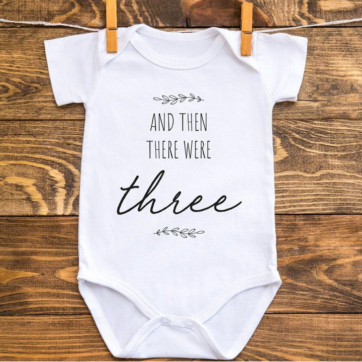 Personalised Then There Were Three Baby Vest, New Baby Gift, Custom Baby Top, Family Baby Bodysuit, New Arrival Gift, Baby Shower, Baby Grow - Amy Lucy