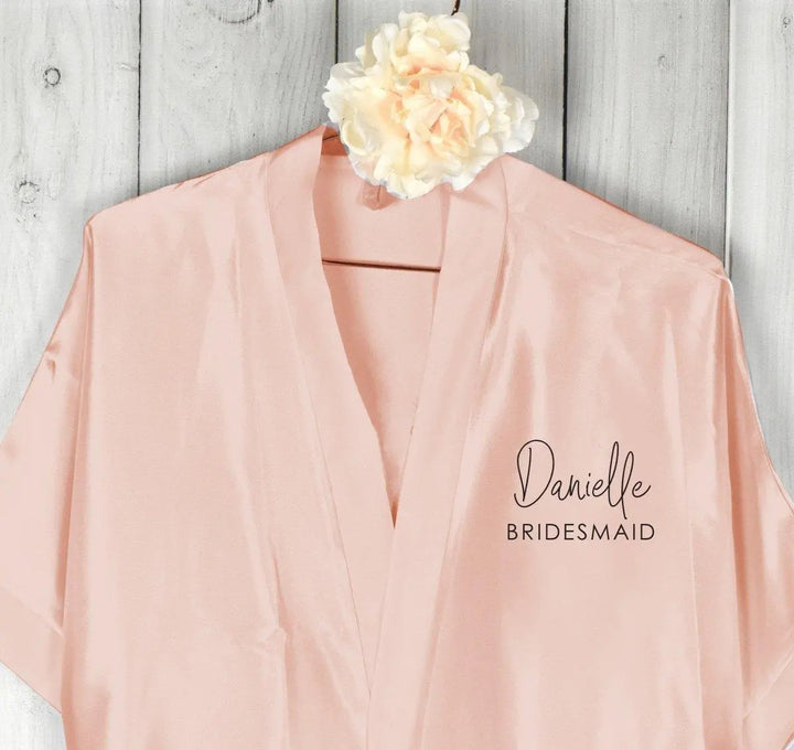 Personalised Tropical Hen Party Robe, Botanical Theme Bridesmaid Robe, Personalised Bridal Robe, Custom Bridesmaid Robe, Custom Bride Robe - Amy Lucy