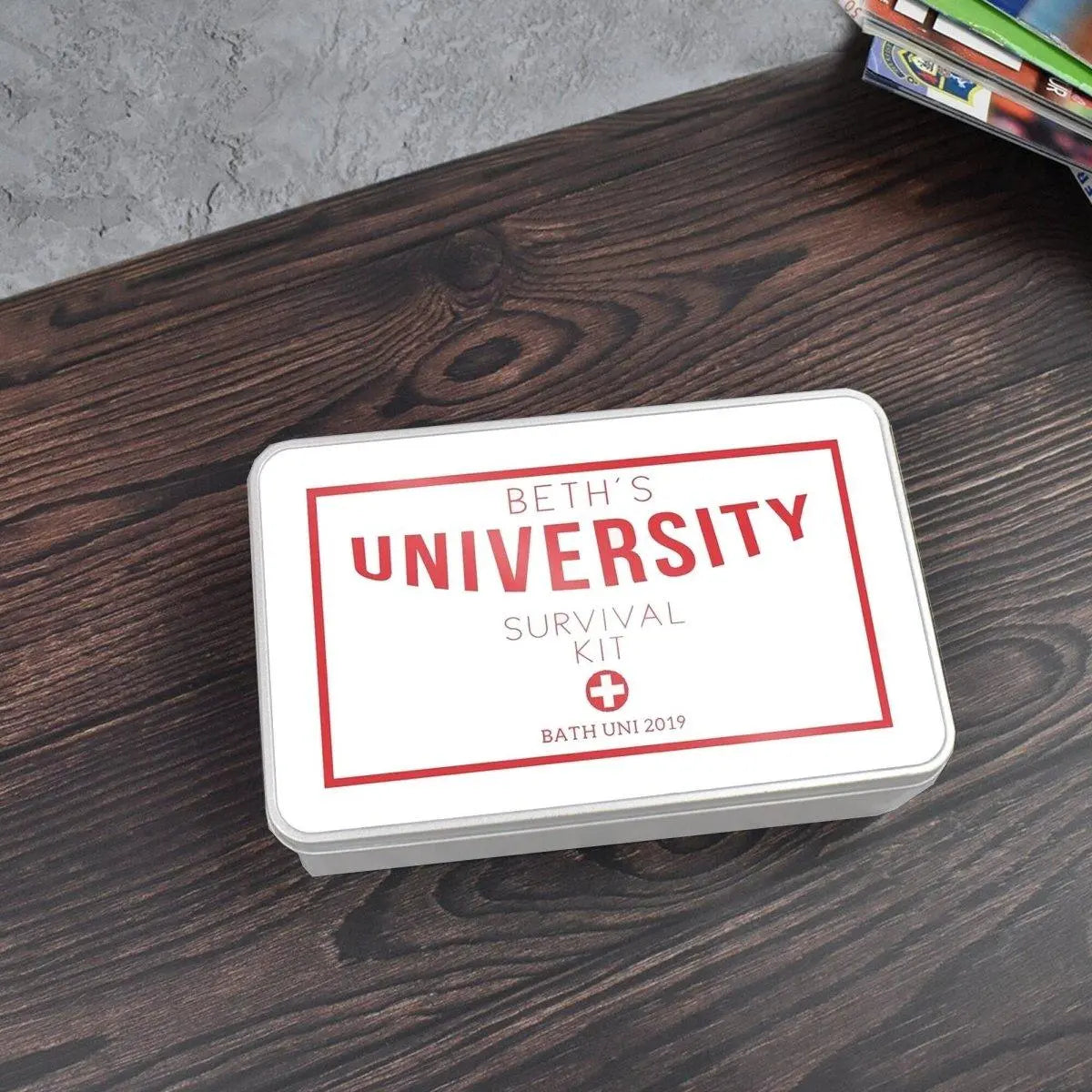 Personalised Uni Gift, Funny University Gift, University Survival Tin, University Survival Gift, Girls Uni Gift, Student Gift, Funny Student - Amy Lucy