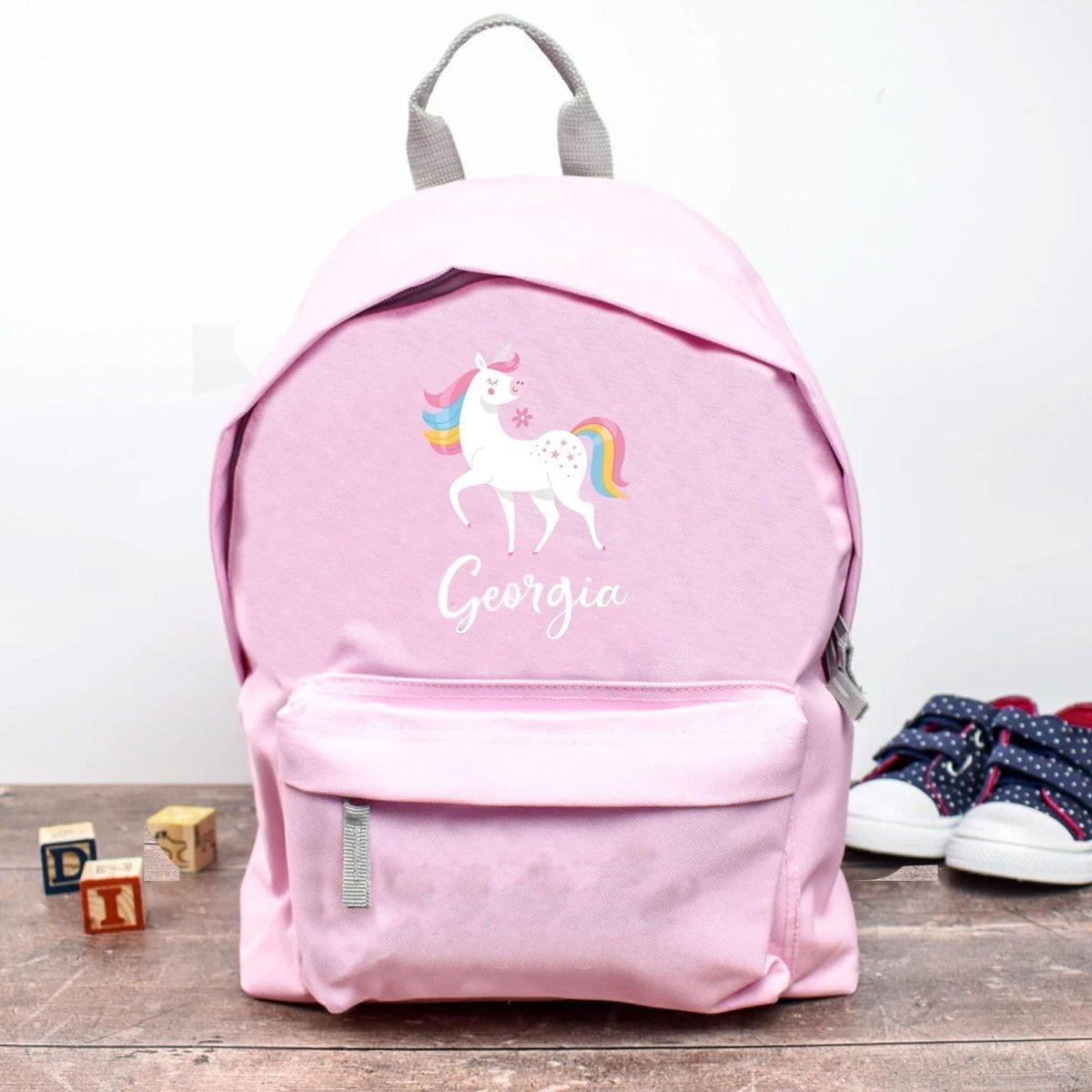 Personalised Unicorn Backpack, Unicorn School Bag, Kids Unicorn Rucksack, Girls School Backpack, Kids Children Student Backpack, Back To - Amy Lucy