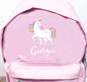 Personalised Unicorn Backpack, Unicorn School Bag, Kids Unicorn Rucksack, Girls School Backpack, Kids Children Student Backpack, Back To - Amy Lucy