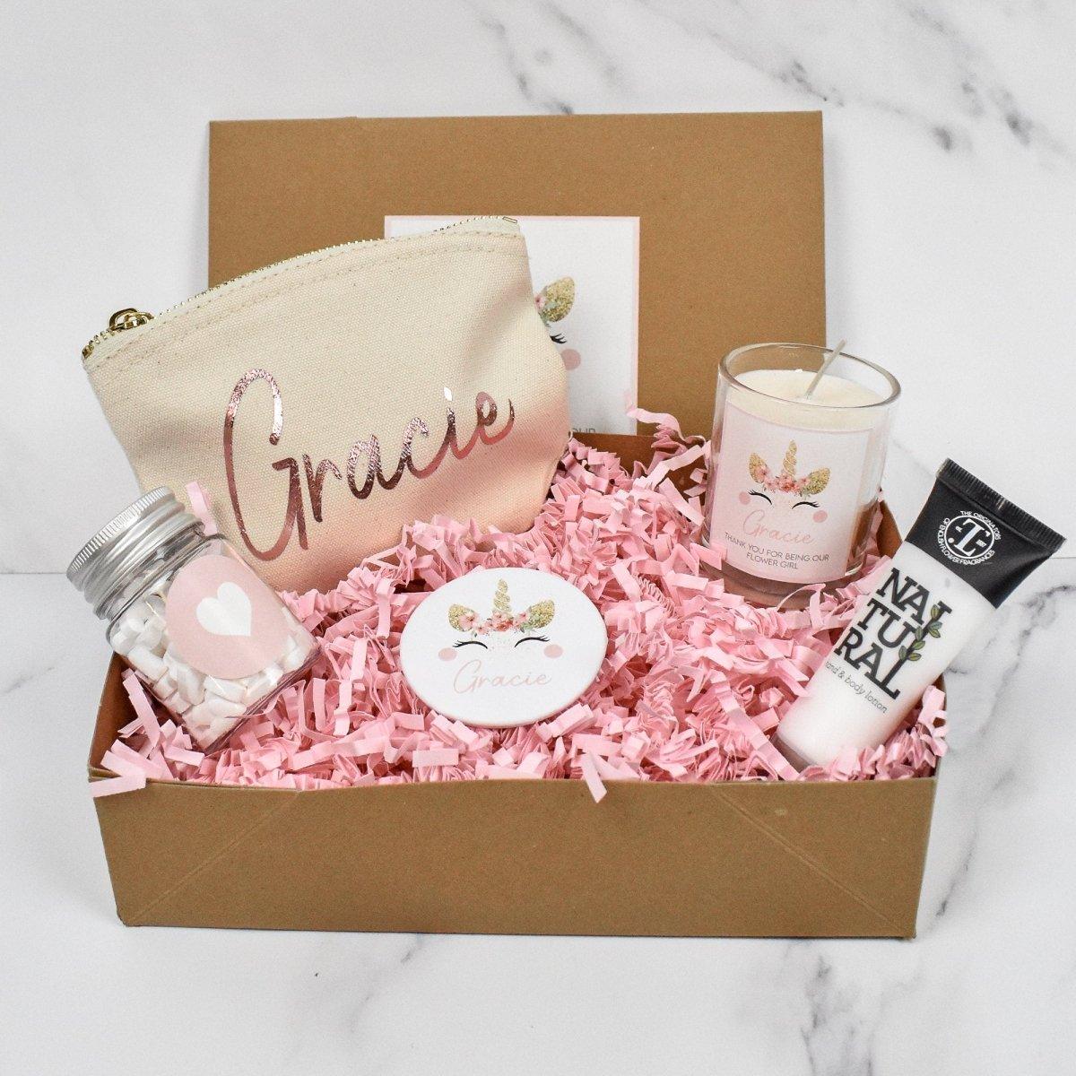 Personalised Unicorn Bridesmaid Proposal Gift Box, Unicorn Filled Thank You Bridesmaid Box, Unicorn Bridesmaid Gift Set, Wedding Thank You - Amy Lucy