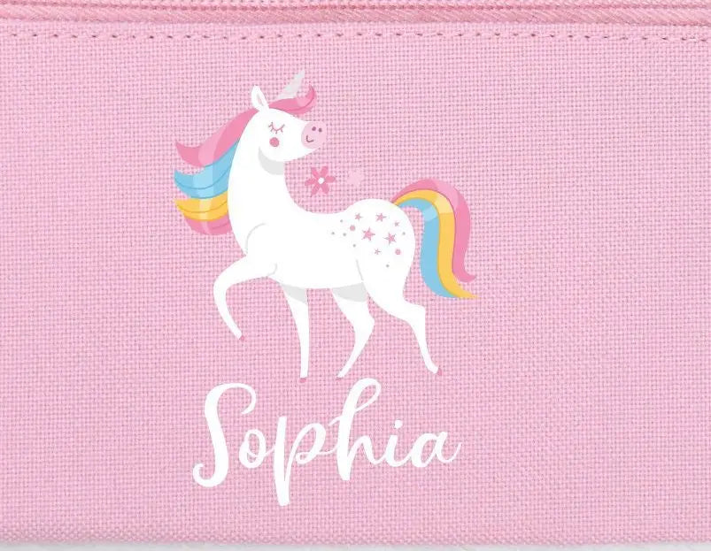 Personalised Unicorn Pencil Case, Unicorn School Pencil Case, Kids Unicorn Pencil Case, Girls School Pencil Case, Back To School Case, Child - Amy Lucy