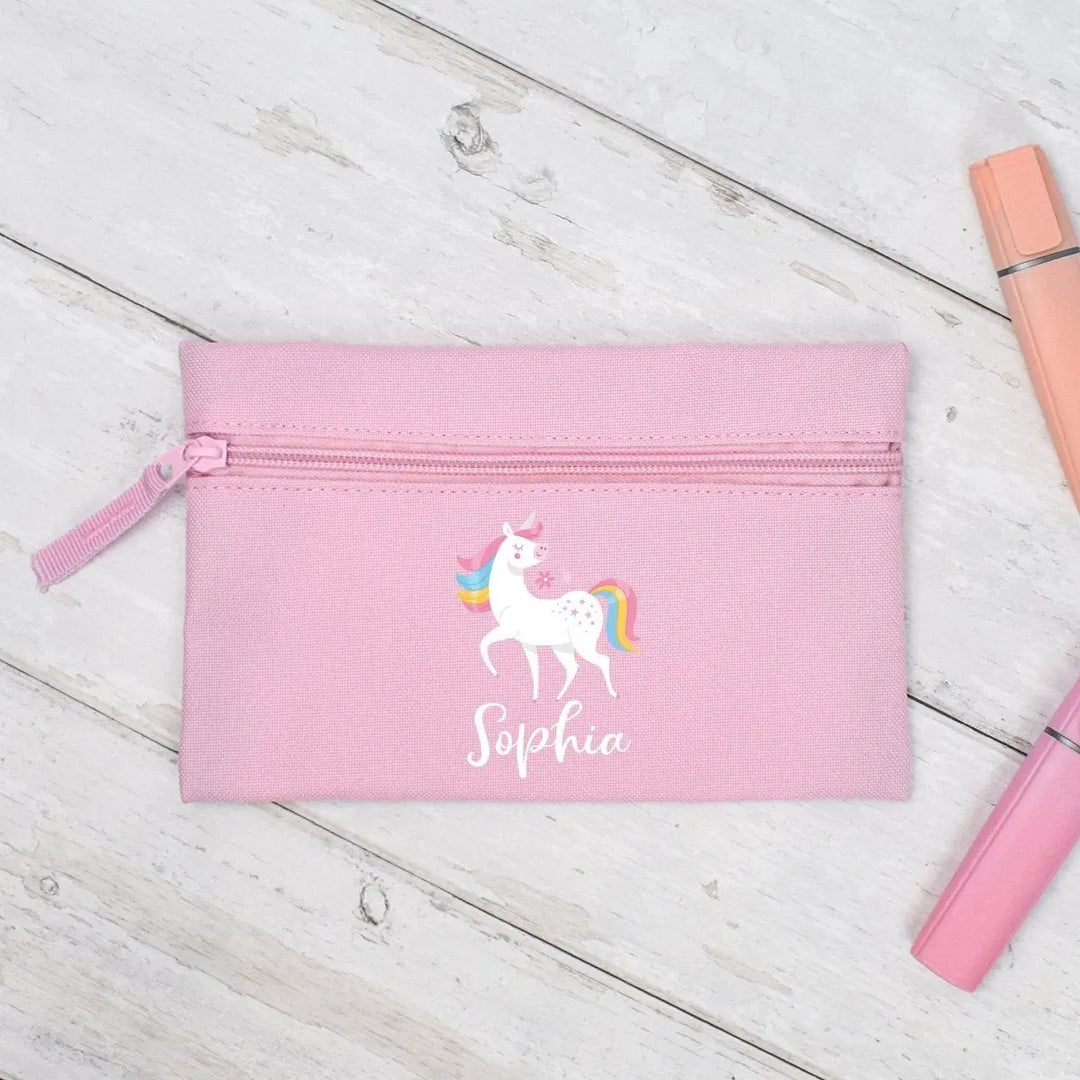 Personalised Unicorn Pencil Case, Unicorn School Pencil Case, Kids Unicorn Pencil Case, Girls School Pencil Case, Back To School Case, Child - Amy Lucy