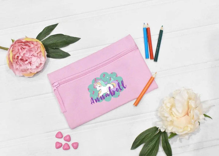 Personalised Unicorn Pencil Case, Unicorn School Pencil Case, Kids Unicorn Pencil Case, Girls School Pencil Case, Back To School Case, Child - Amy Lucy