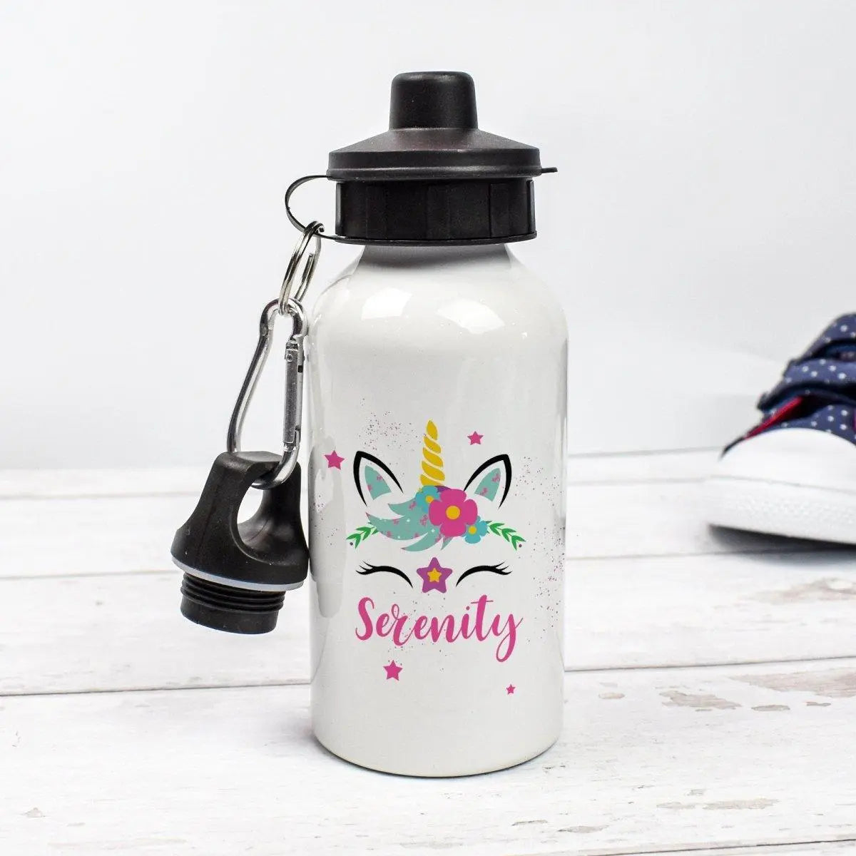 Personalised Unicorn Water Bottle, Unicorn School Bottle, Kids Unicorn Drink Bottle, Girls School Flask, Kids Children Student Drinks Cup, - Amy Lucy