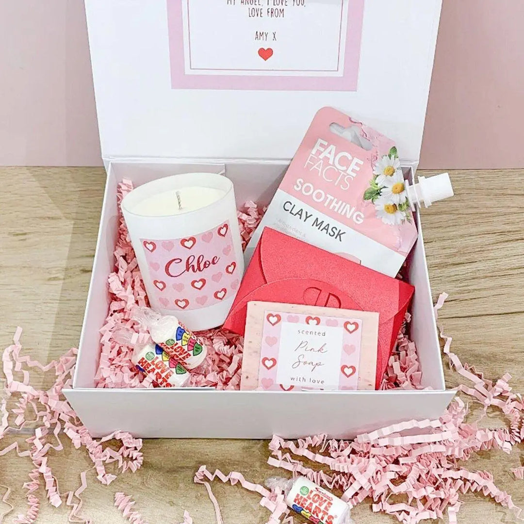 Personalised Valentines Gift Box Filled, Girlfriend Gift Box, Galantines Gift Box, Valentines Gift, Love Hamper, Self Love Gift Box, Filled - Amy Lucy