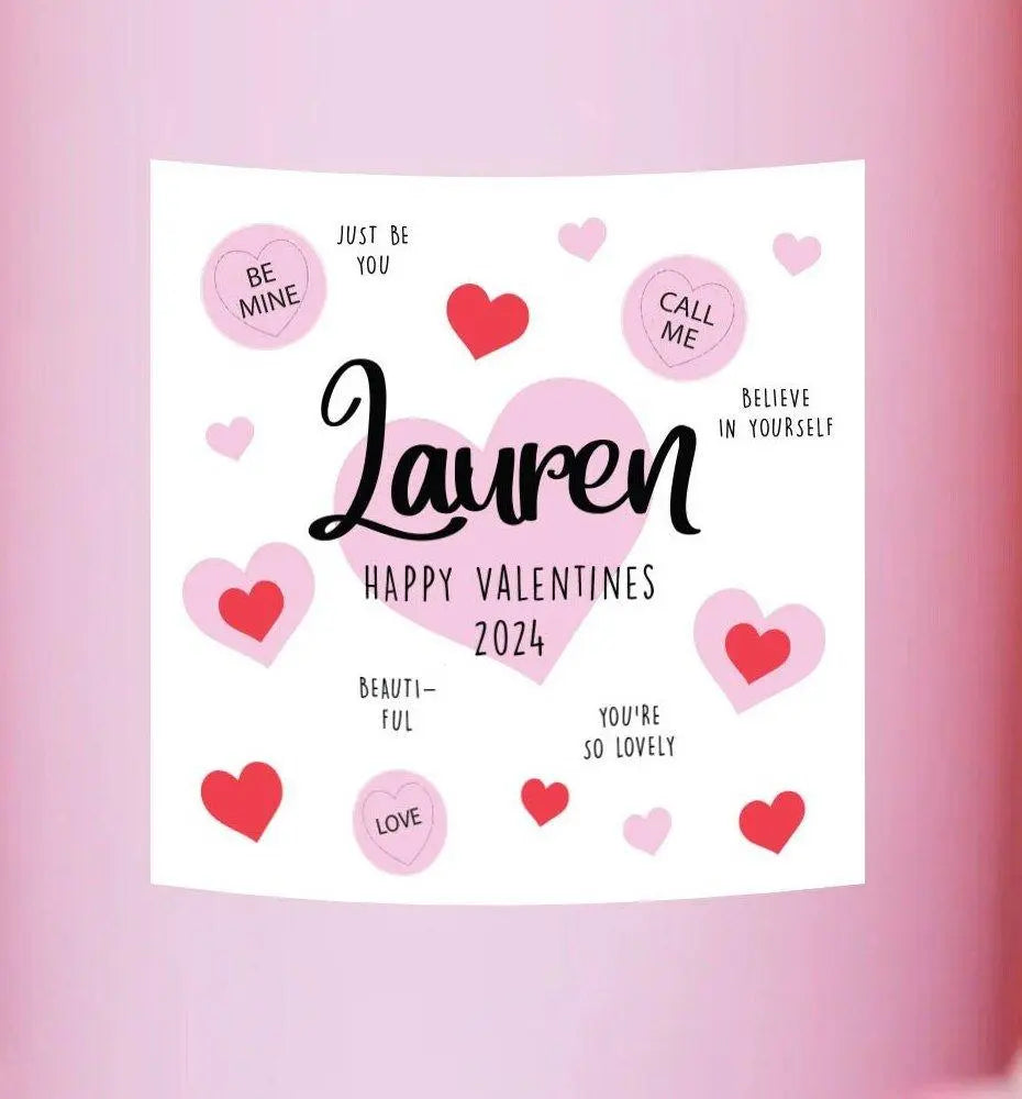 Personalised Valentines Girlfriend Gift, Girlfriend Candle, Affirmation Candle, Love Hearts Candle, Valentines Candles, Scented Candle, Her - Amy Lucy