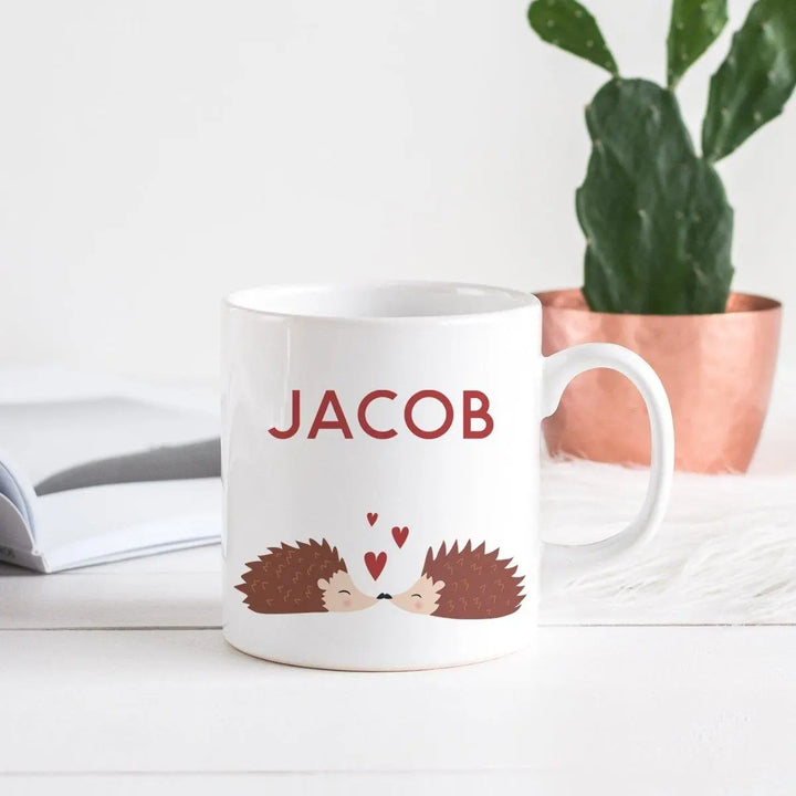 Personalised Valentines Hot Chocolate Kit, Child Valentine&#39;s Gift, Novelty Valentines Gift, Valentines Chocolate, Hedgehog Mug Gift - Amy Lucy