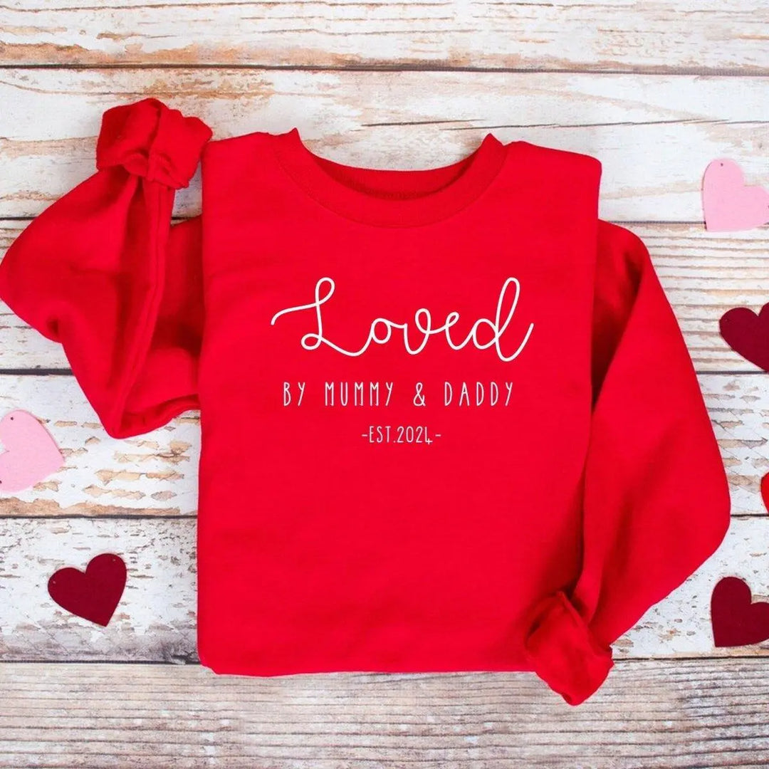 Personalised Valentines Jumper, Children's Valentines Jumper, Girls Valentines Sweatshirt, Pink Valentines Jumper, Kids Jumper, Child Gift - Amy Lucy